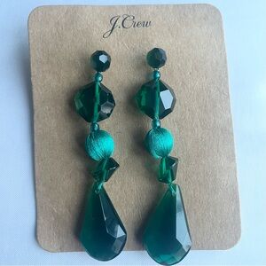 🦚 J. Crew Teal and Emerald Spring Statement Earrings